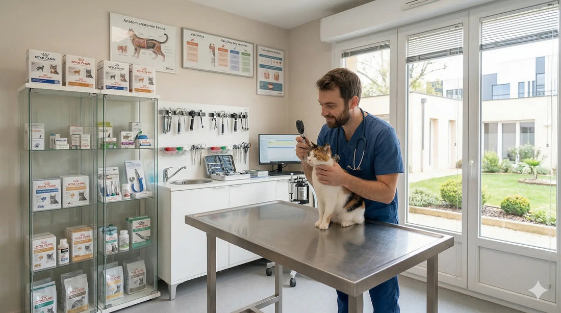 chat chez le vétérinaire
